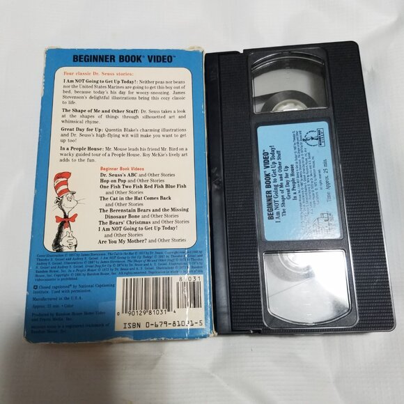 Dr. Seuss I am Not Going to Get Up Today! plus 3 others VHS The shape of Me - Picture 2 of 2